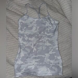 Lululemon White/Grey Camo Tank Top